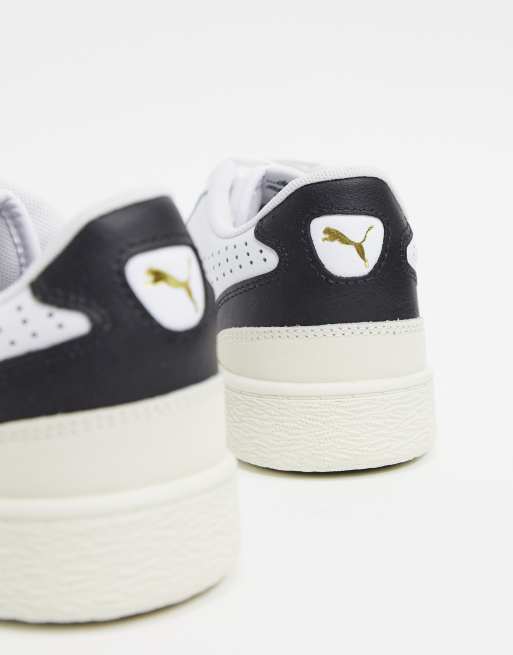Puma – Ralph Sampson – Svartvita sneakers med hålmönster, 3 av 4