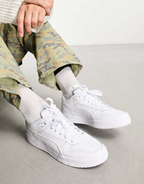 Witte leren heren online sneakers