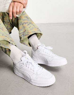 Puma RBD Game Low trainers in triple white | ASOS