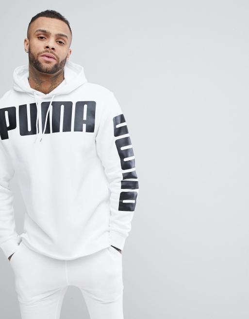 Felpa bianca e marrone con logo da uomo - PUMA - Pavidas