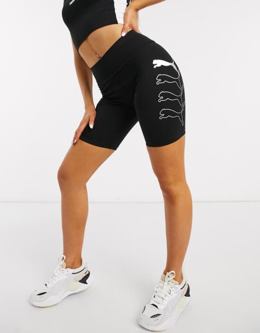 Puma rebel legging shorts in black