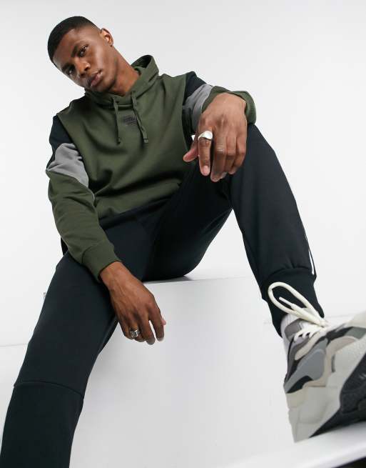 Khaki puma hoodie hot sale