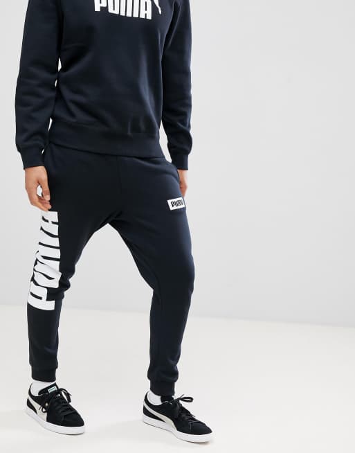 Puma rebel joggers outlet in black