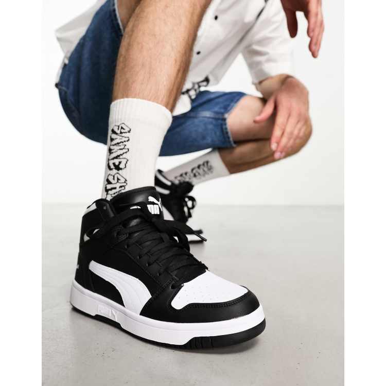 begaan jogger vragenlijst Puma Rebound LayUp high top sneakers in black and white | ASOS