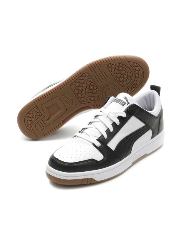 Puma Rebound layup low sneakers black and white