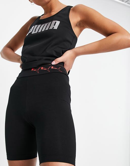 Puma repeat cat logo legging shorts in black - exclusive to ASOS | ASOS
