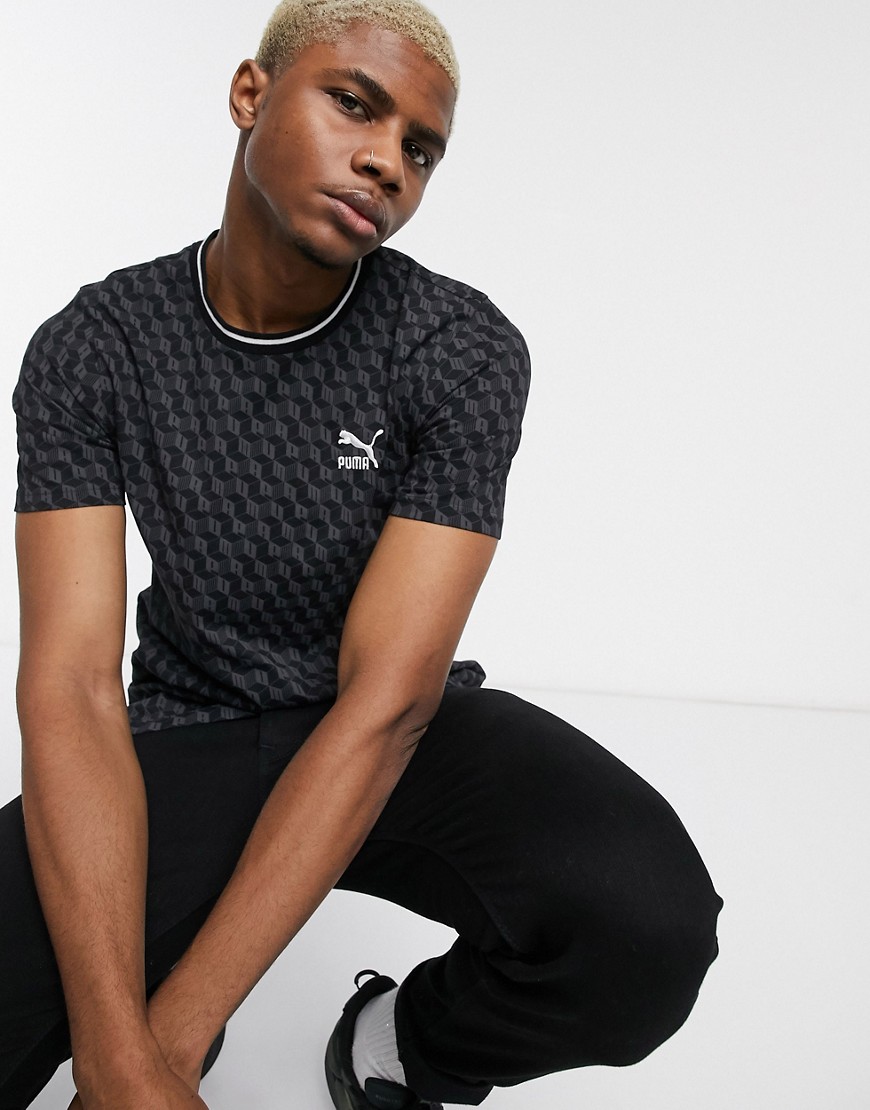 Puma - Repeat - T-shirt met logo-Zwart