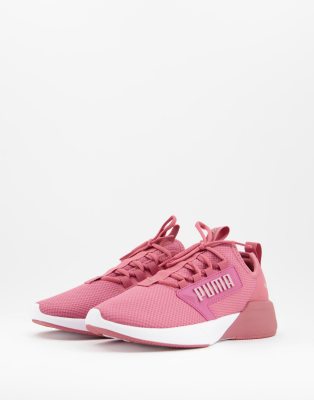 Puma Retaliate Mesh trainers with rose gold in mauve