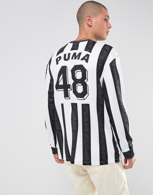 Puma retro football jersey in black Exclusive at ASOS