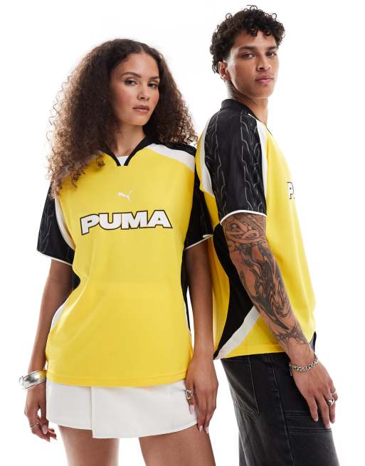 PUMA – Retro-Fußballtrikot in Gelb und Schwarz, 4 von 4