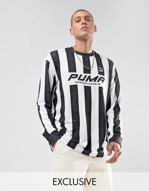 Verward zijn riem Moedig aan Puma retro soccer jersey in black Exclusive at ASOS | ASOS