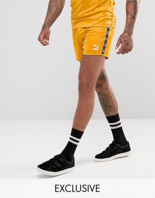 Puma Retro Soccer Shorts In Yellow 