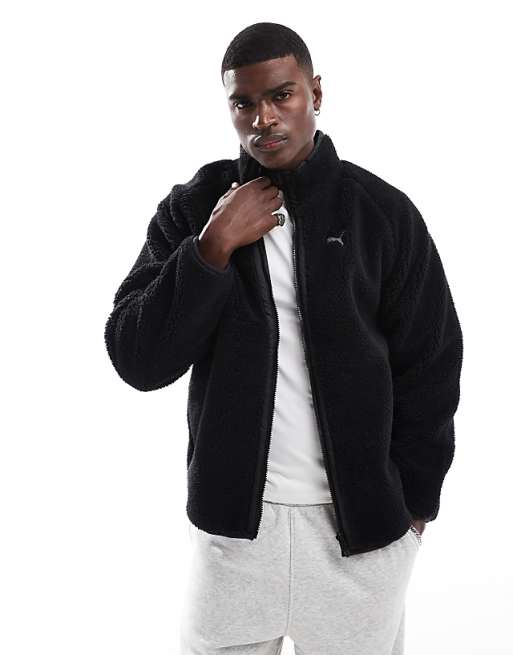 Reversible Sherpa Jacket Black Reversible Sherpa Jacket Black