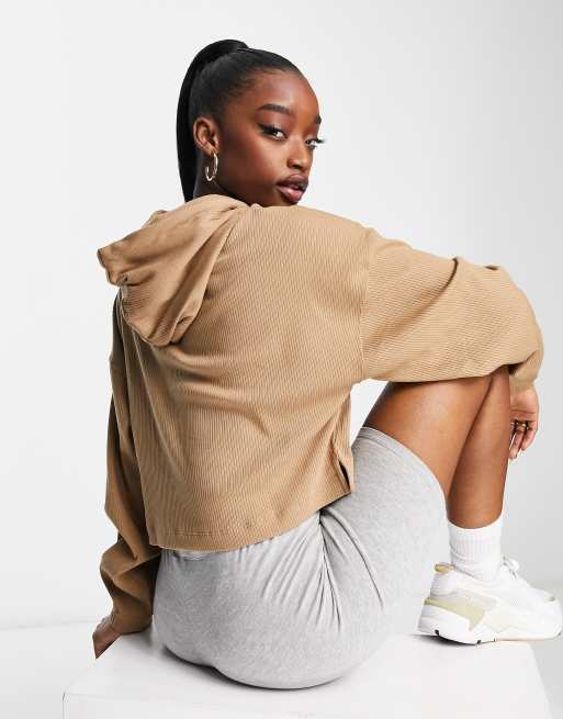 Nude shop cropped hoodie