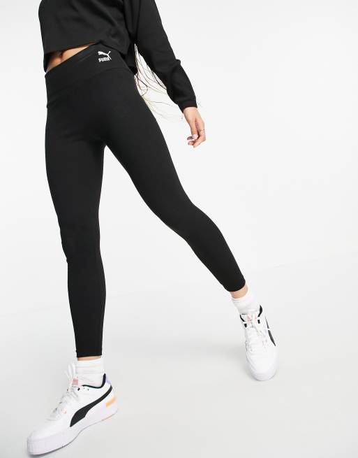 Puma Black Team Ribbed Leggings, PacSun