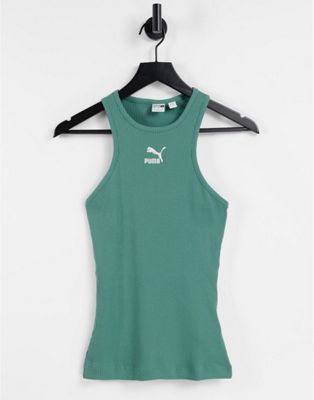 Puma ribbed racer top in mint