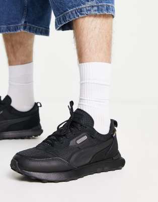 Puma Rider Fv Sneakers In Triple Black