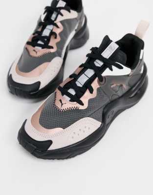 puma rise trainers in black