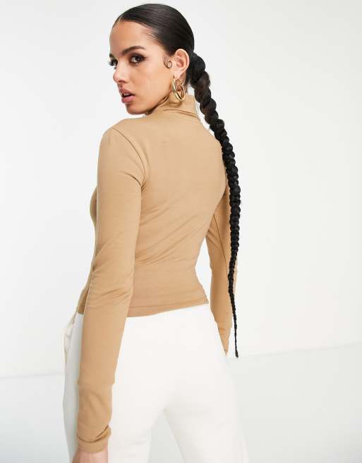 Puma roll neck long sleeve top in light brown - exclusive to ASOS, 2 of 4