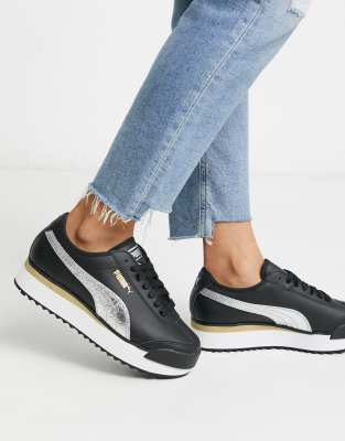 Puma Roma Amor Metal sneakers in black 