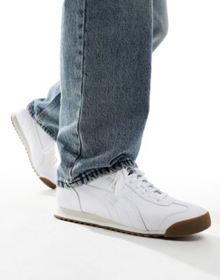 Puma Roma leather trainers in white