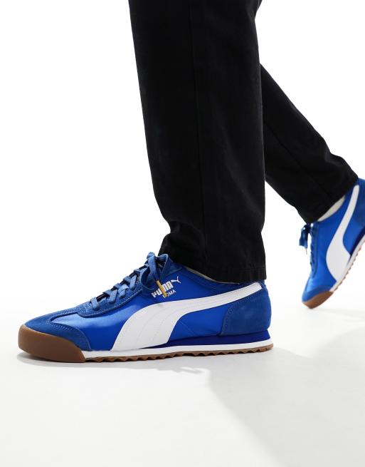 Puma roma outlet blue shoes