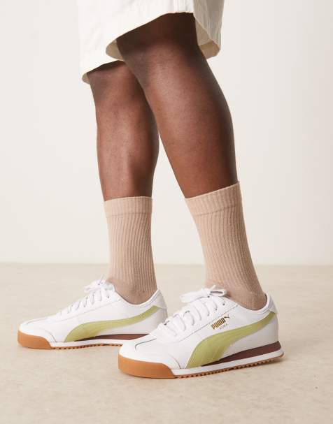 PUMA Roma sneakers in white with green - view 1