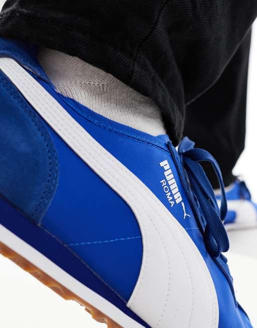 Puma Roma trainers in blue and white ASOS