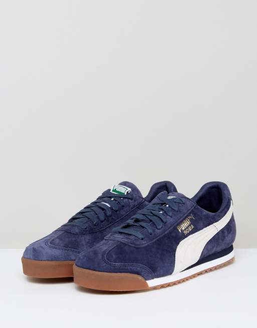 Puma roma hotsell blue suede