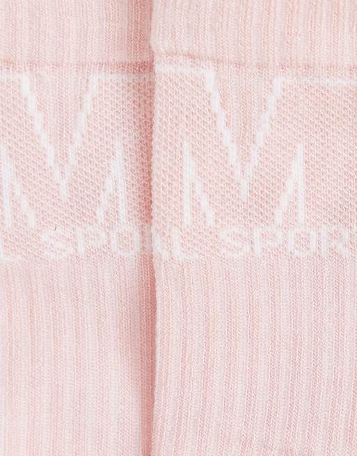 PUMA – Rosa ankelstrumpor med logga, 2-pack, 2 av 4