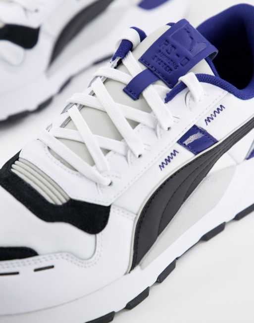 Puma RS 2.0 Futura trainers in white black and blue