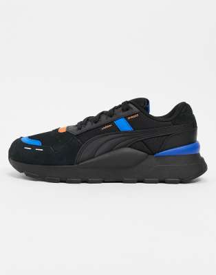 blue and black puma shoes