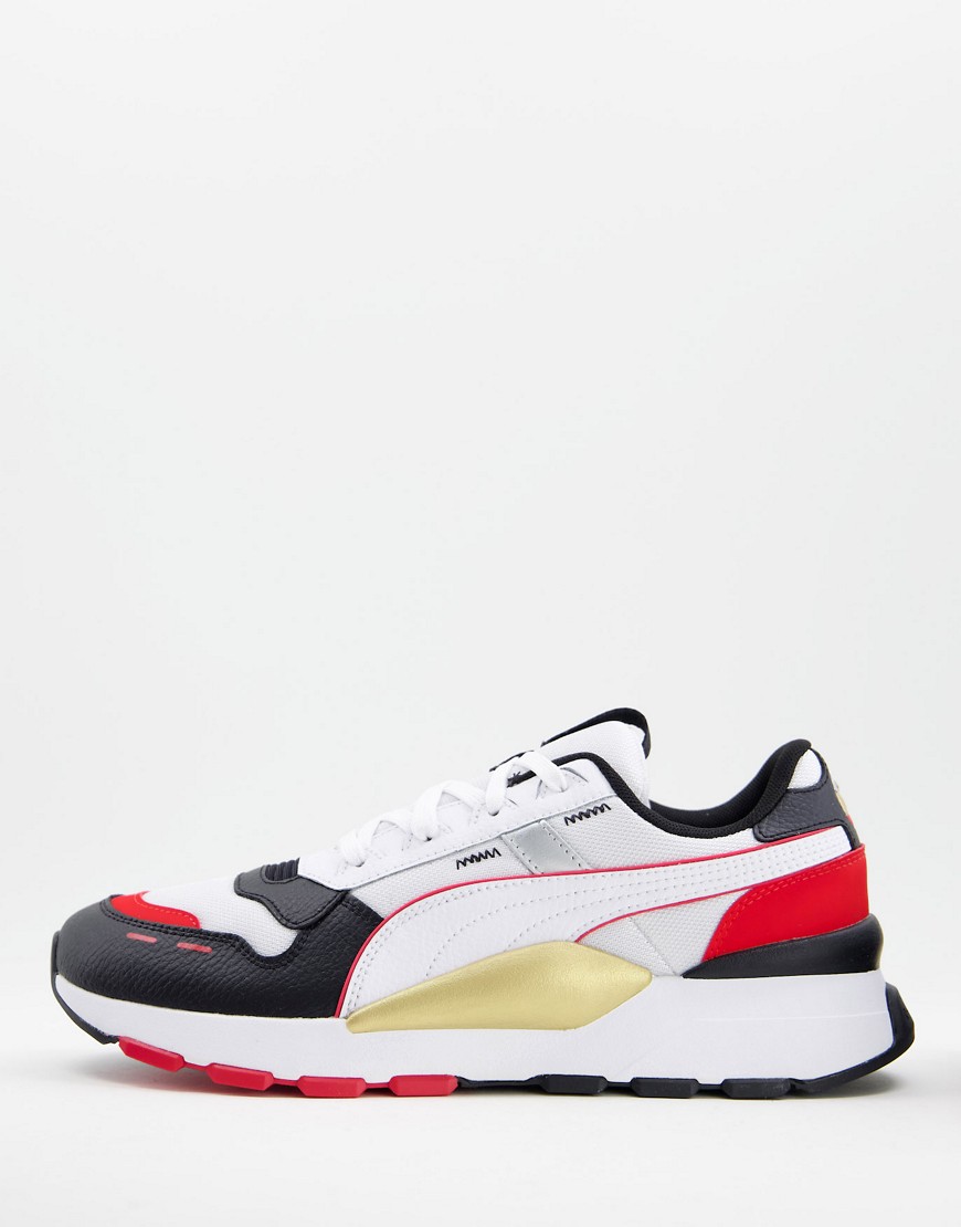 Puma RS 2.0 sneakers in white red and black