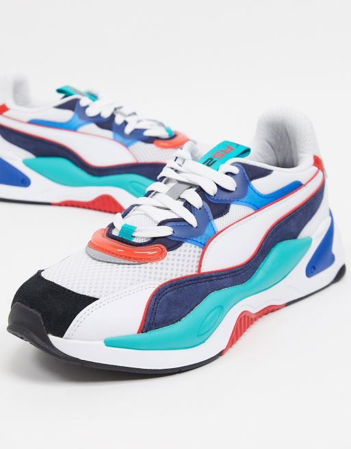 PUMA – RS-2K – Zielono-niebieskie sneakersy