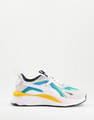 Puma RS-Curve Aura trainers in blue and silver