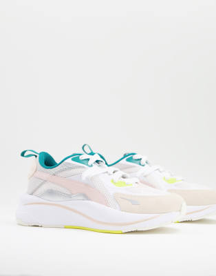 Puma Rs Curve Sneakers In Pink And Gray