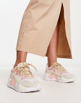 Puma RS- Efekt trainers in white and pink