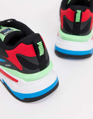 black and neon green puma shoes