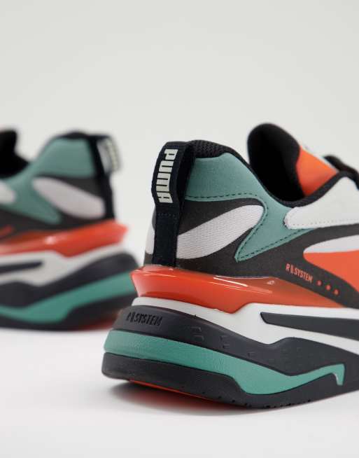 Shoes black shop orange green