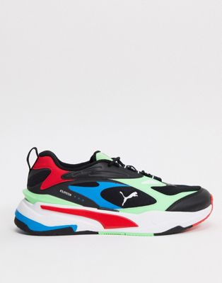 Puma RS-Fast trainers in black green and red