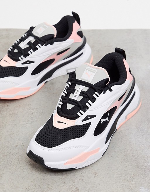 Puma RS- Fast trainers in white and pink