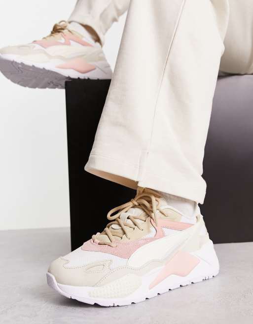 Puma rs x 2025 rose et blanche