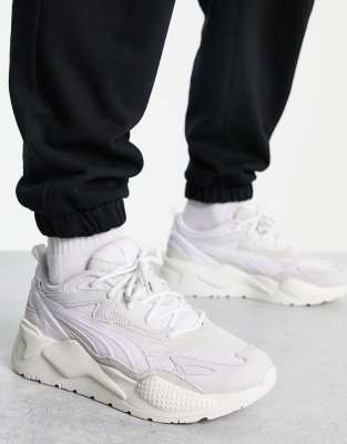 Puma rsx white sales silver