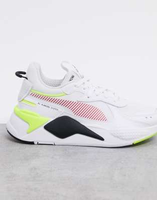 Puma RS-X patent trainers in white yellow rose | ASOS