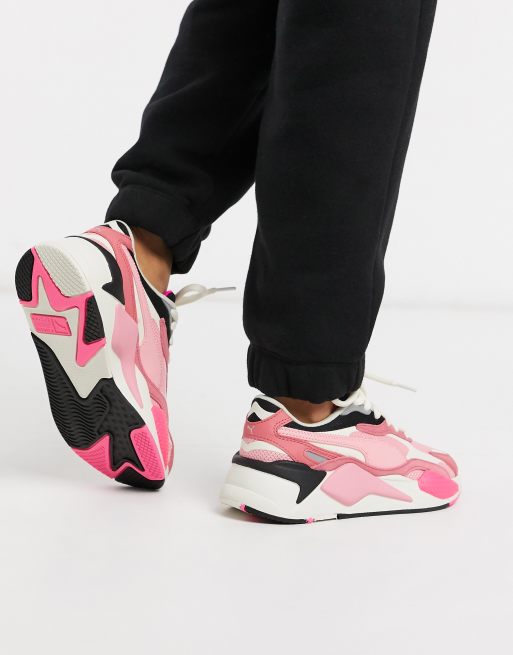 Hervir Milímetro Más temprano Puma RS-X Puzzle sneakers in pink | ASOS