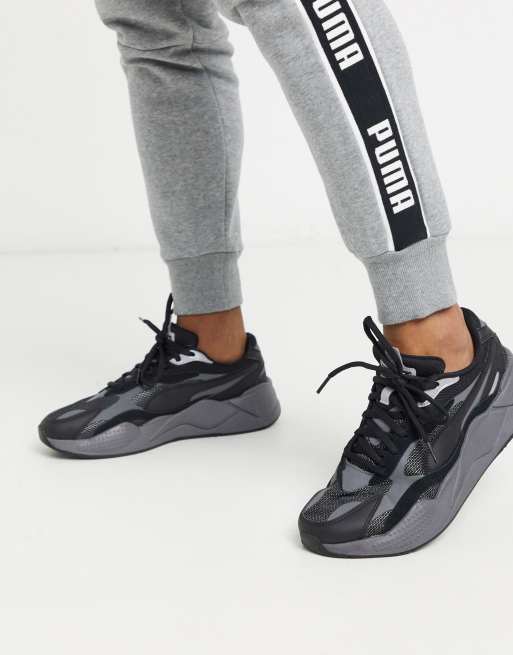 Puma rs x black and sale grey