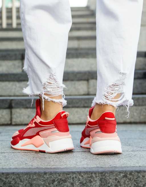 Puma rs x outlet blanche et rouge