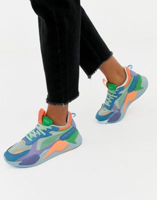 Puma Rs-X Toys green and blue sneakers 