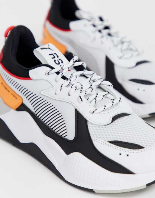 Puma rs x 2024 tracks white black orange