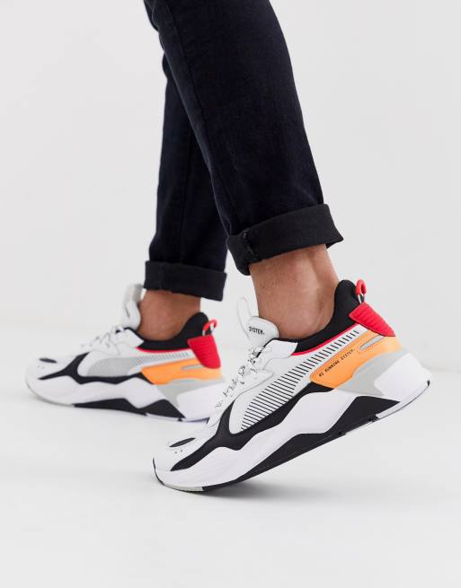 Puma rs-x tracks cheap white black orange